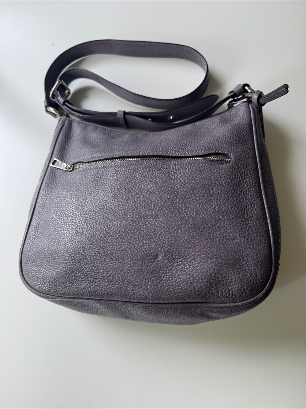 Coach Lavender Purple Leather Ellie File Crossbody Shoulder Bag Silver Hardware - Picture 4 of 15